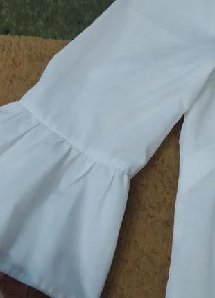 Біла блузка сорочка рубашка вишиванка хс розмір4 фото