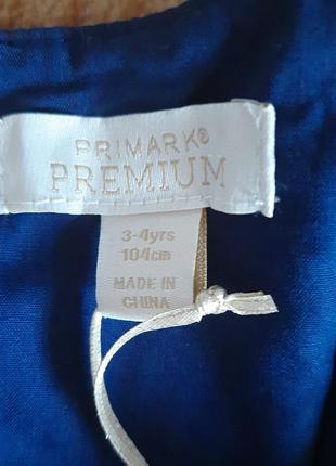 Новое фирменное платье primark 3-4 г 6