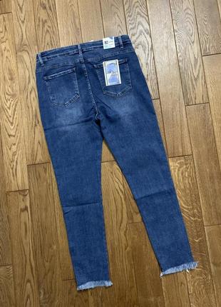 M’sara жіночі облягаючі джинси 29-38 розміри сині з дирками2 фото