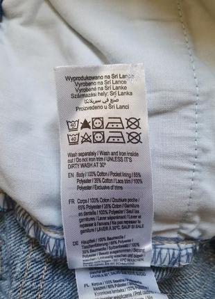 Джинсовые шорты с вышивкой 9-10л6 фото