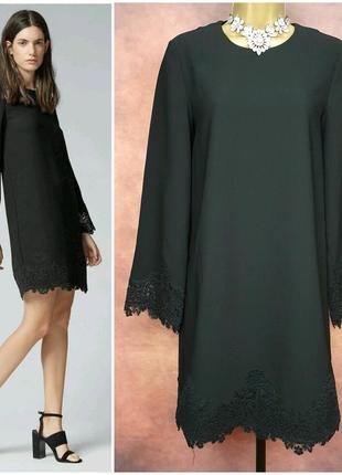 Жіноче чорне мереживне плаття з довгим рукавом ladies warehouse,нове,з єтикеткою