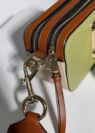 Сумка кроссбоді marc jacobs small camera bag green/brown 4