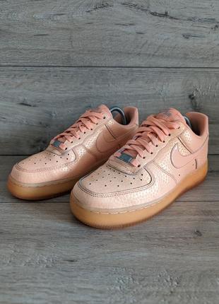 Кроссовки б/у найк nike air force 1 07 premium 38 р 24.5 см кожа оранжевые2 фото