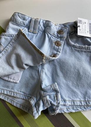 Zara. джинсовая юбка-шорты для девочки, 7 р./122 см3 фото