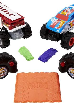 Набір машин монстр трак хот вилс 2 шт hot wheels rc monster trucks 2-pack in 1:244 фото