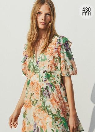 Плаття в квітковий принт h&m