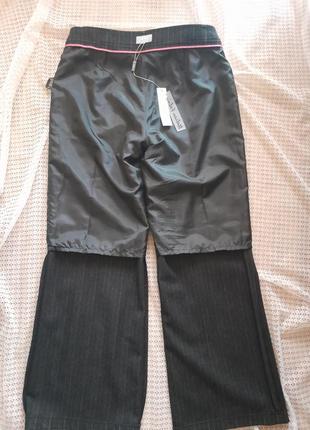 Шерстяные теплые брюки в полоску per una от marks &amp; spencer9 фото