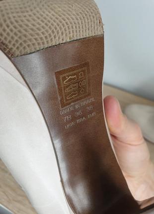 Натуральные кожаные туфли ботильоны на высоком каблуке заколках бежевые нюдовые закрытые натуральная кожа san marina9 фото
