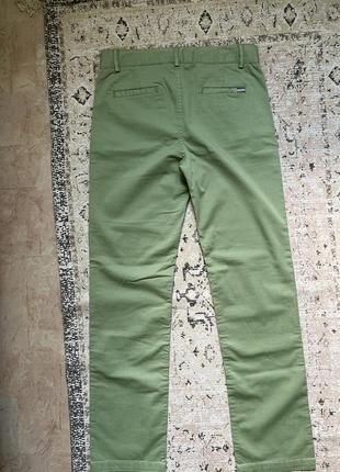 Брюки джинсы штаны прямые зеленые6 фото