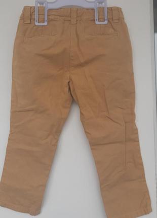 Песочные хлопковые джинсы штаны некст 5 рочков 110 см2 фото