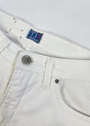 Trussardi белые как новые прямые джинсы, средняя высокая посадка на бедра оригинал (широкие, клэш)10 фото
