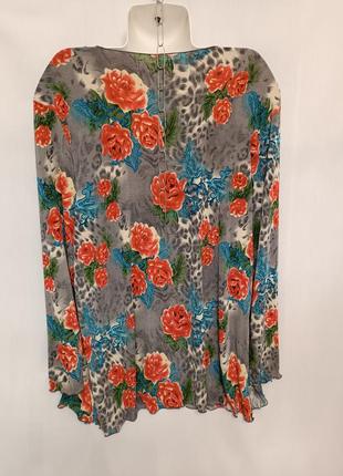 Блуза у квітковий принт kim&co 3xl, 4xl, 5xl3 фото