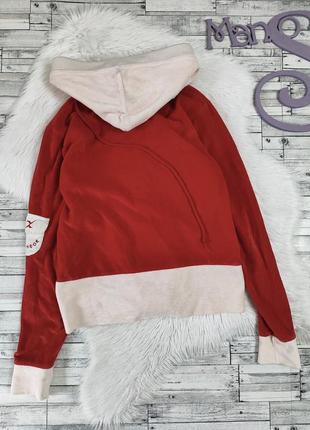 Женский спортивный костюм playmode красный микровельвет  кофта и штаны размер 46 м5 фото