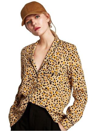 Блуза с леопардовым принтом zara