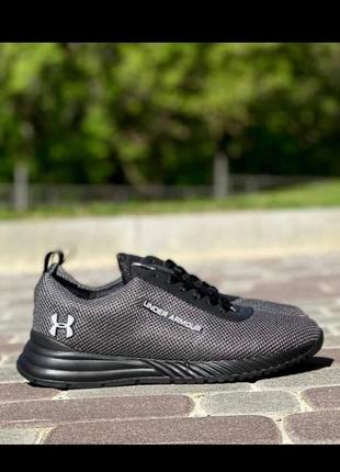 Кроссовки under armour текстильные летние серые4 фото