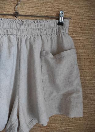 Короткі літні широкі шорти з кишенями7 фото