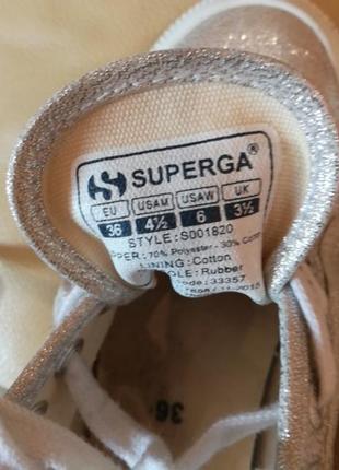 Кеды женские на утолщенной подошве cрібні от superga6 фото