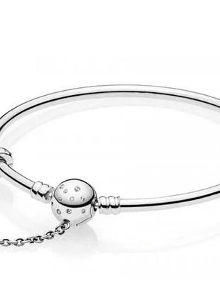 Серебрянный браслет бэнгл пандора серебро 925 pandora