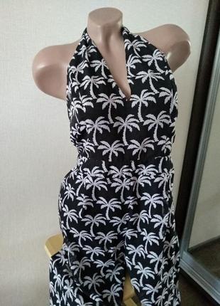 Женский летний костюм штани майка комбинезон на море шифоновий комбинезон3 фото