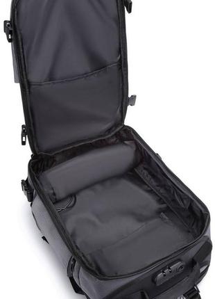 Рюкзак ozuko многофункциональный дорожный для путешествий серый 48*18*27 с внешним usb-портом4 фото