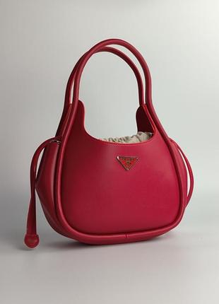 Сумка  prada leather handbag red black, сумка прада, сумка на плече люкс, сумка клатч, маленька сумочка