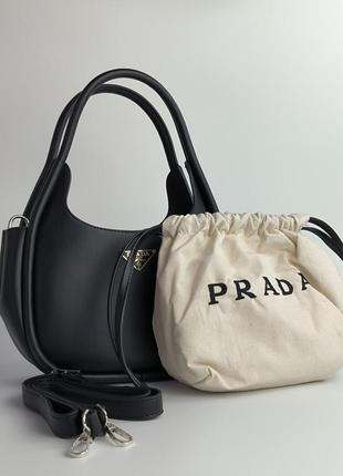 Сумка  prada leather handbag red black, сумка прада, сумка на плече люкс, сумка клатч, маленька сумочка2 фото