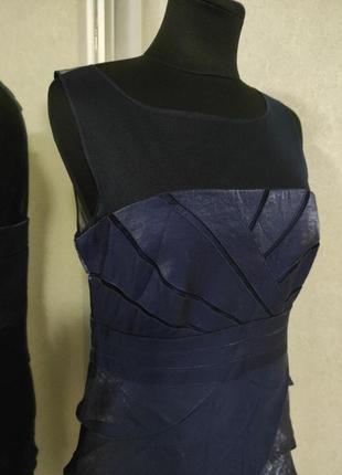 Платье эксклюзивное дизайнерское премиум бренда heine с сеткой и воланами3 фото