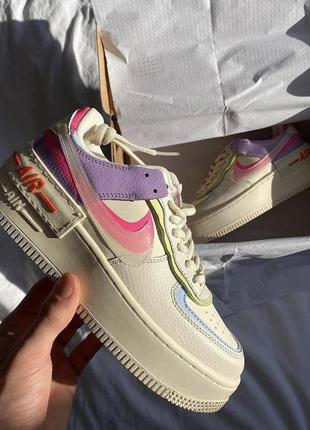 Кеди nike air force 1 shadow beige pale ivory