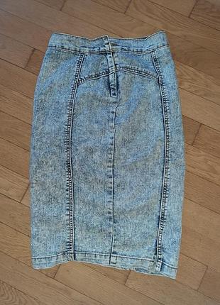 Джинсовая спледница карандаш