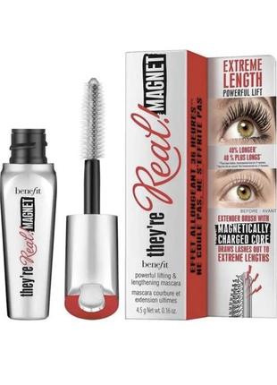 Екстраподовжуюча туш benefit they‘re real magnet  4,5 ml