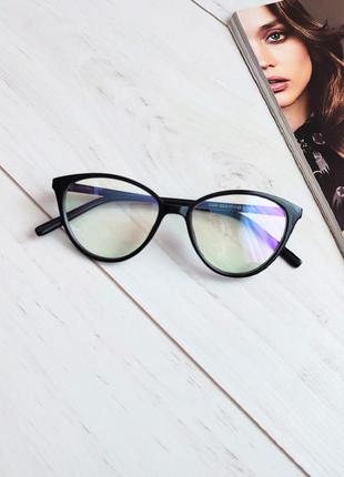 Окуляри комп'ютерні лисички, жіночі прозорі для пк з захистом, іміджеві для гаджетів