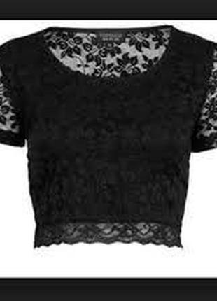 Черный топ гипюр с цветочной вышивкой сетка ажурный кроп топ с рукавами короткая блуза гипюр