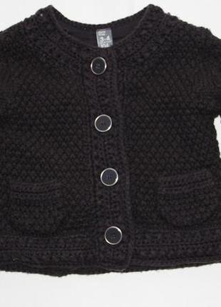 Теплый вязаный свитер зара, на хлопковой подкладке 3-4 года, 104 см2 фото