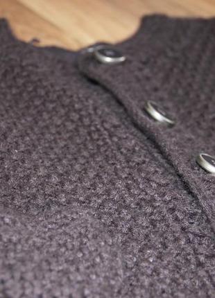 Теплый вязаный свитер зара, на хлопковой подкладке 3-4 года, 104 см4 фото