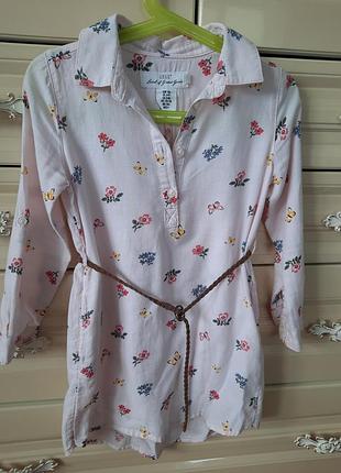 Очень красивая удлиненная рубашка для девочки