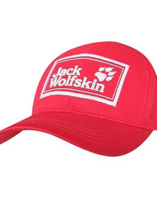 Кепка для детей sport line красная с лого jack wolfskin