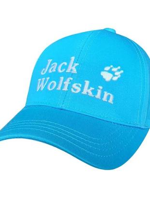 Детская кепка sport line голубая с лого jack wolfskin