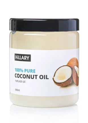 Сет рафінованих кокосових олій hillary 100% pure coconut oil, 500 мл2 фото