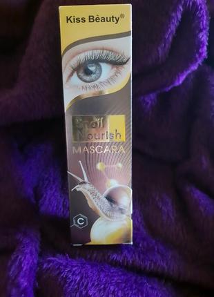 Тушь для ресниц с экстрактом улитки snail nourish mascara. она содержит органические компоненты, а т