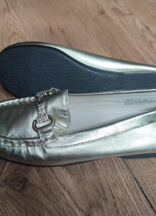 Золоті шкіряні мокасини, pasitos, 37 розмір