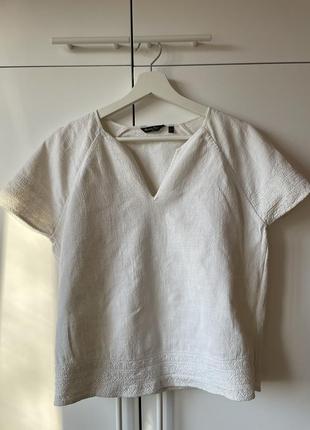 Massimo dutti лен блуза белая s,m оригинал