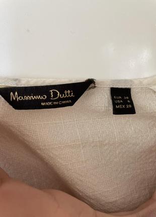 Massimo dutti льон блуза біла s,m оригінал3 фото