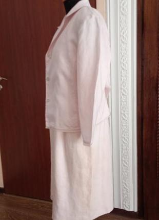 Лляний костюм gerard darel с сукнею і жакетом.3 фото