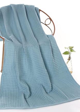 Лазневий вафельний рушник мозаїка 70*140 tu qiang блакитний