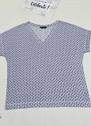 Базовая футболка в составе с льном от бренда m&s 👚 размер 16 / наш 50 -52 💥