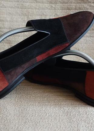 Изящные трехцветные замшевые лоферы emmme италия 39 р. ( реально ближе к 38 р.)