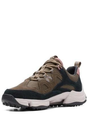 Кожаные кроссовки clarks tri path sport dark olive3 фото