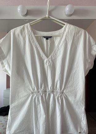 Женская фирменная хлопковая оригинальная блузка tommy hilfiger.1 фото
