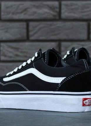 Кеды vans old school black white (ванс олд скул черно-белые) мужские и женские размеры: 36-453 фото