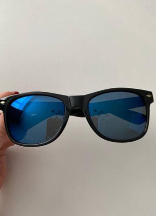 Солнцезащитные очки вайфаер рб wayfarer синие унисекс мужские женские